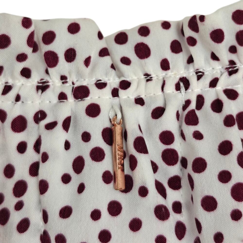Misa Los Angeles Nehda Ruffle Dress Size Large Purple Polka Dot Boho Flirty - Picture 11 of 13
